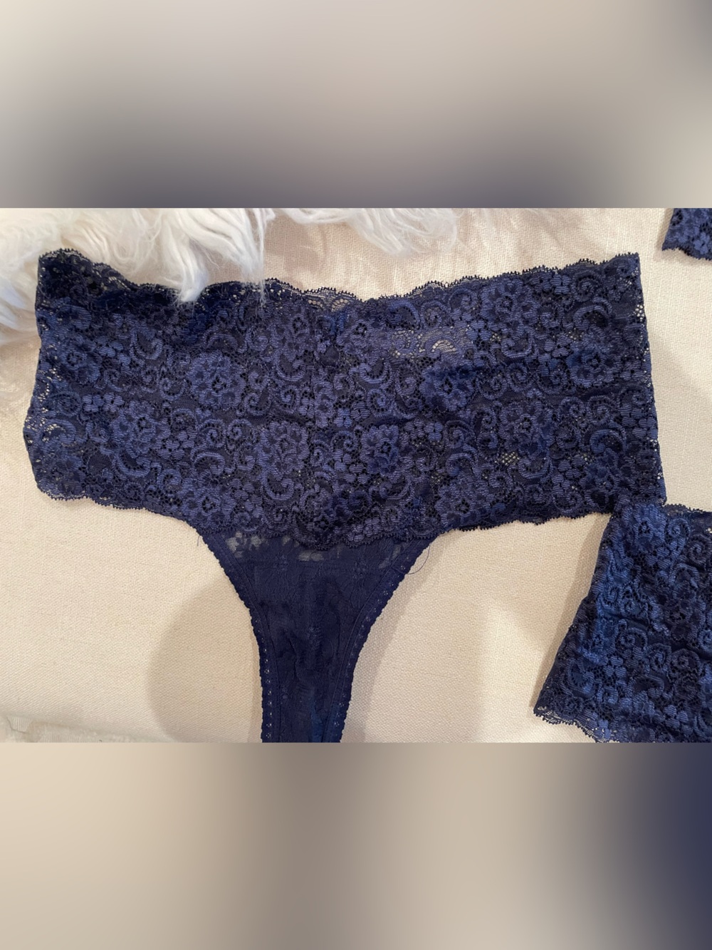 Soma Navy Lace Bralette & Matching Panties - Picture 10 of 15